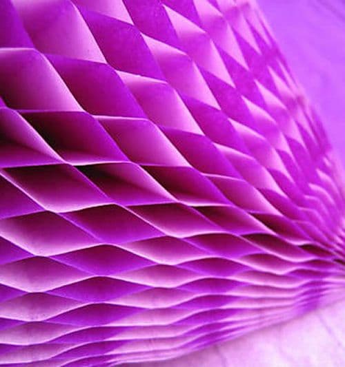 Honeycomb Paper x 1. 17cm x 25cm. Purple/Pink Duo Colours