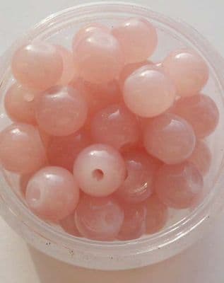 Imitation Jade 6mm. Mauve x 20