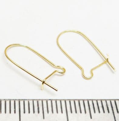 Kidney wires. Gold Plated x 28