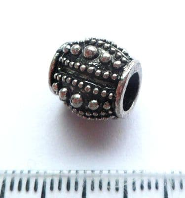 Large Hole European style bead. 11mm x 11mm. Hole 4.5mm