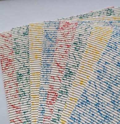 Marble corrugated card. A5. 2 of each colour