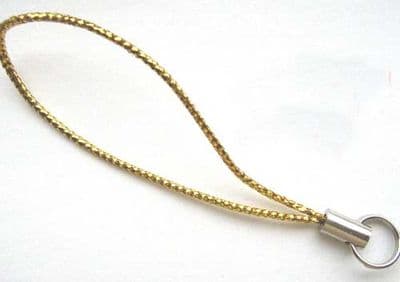 Mobile phone loops x 10. Gold with Slver findings