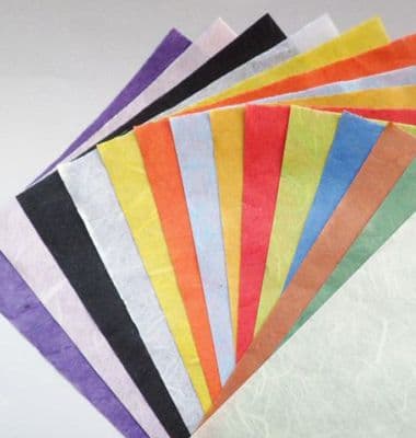 Mulberry Craft Paper. 14 sheets A5. Colours as pictured.