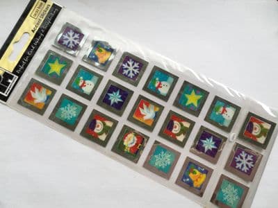 Papermania Cristmas accent stickers. 1 sheet