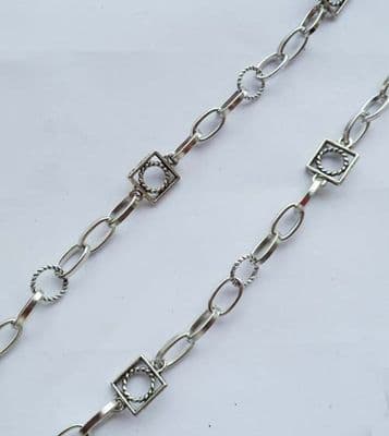 Round rope & Twisted ring chain. 1m length