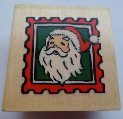 Rubber Stamp - Santa. 5cm block