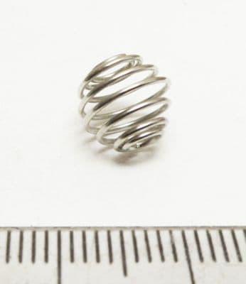 Spiral cages x 10. Antique Silver. 9mm x 8mm.