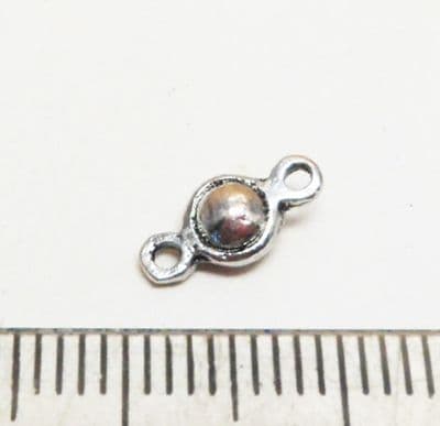 Tibetan Style Silver ball connectors x100. 5mm.