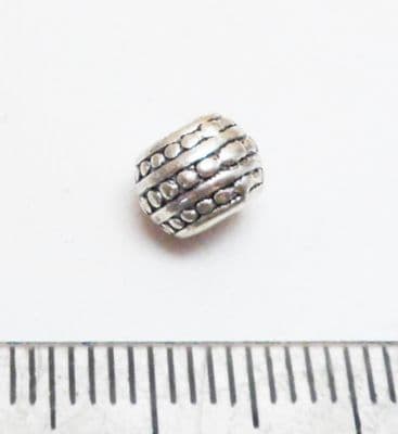 Tibetan Style Silver belly dot spacer bead x25. 5mm