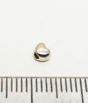 Tiny heart spacer bead x 50. 3.5mm.