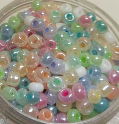 Top quality Japanese Rocaille Beads pastel x 400 mixed.