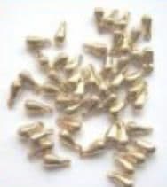 Waterdrops x 50. Gold tone. 7mm long
