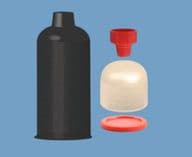 2.5oz Black Cartridge LDPE TS25CKIT-B-RIB1 Adhesive Dispensing Ltd Techcon