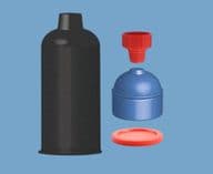 2.5oz Black Cartridge LDPE TS25CKIT-BCP1 Adhesive Dispensing Ltd Techcon
