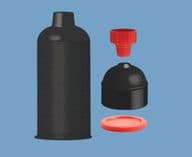 2.5oz Black Cartridge LDPE TS25CKIT-BCPB1 Adhesive Dispensing Ltd Techcon
