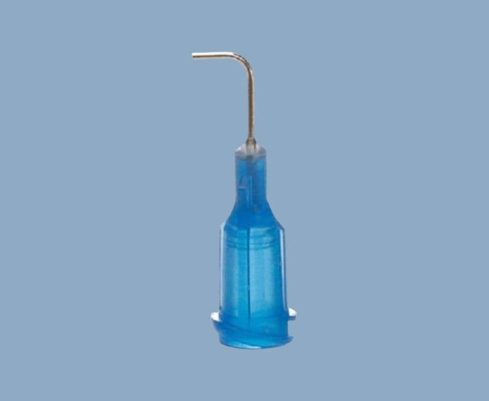 22 Gauge 90° Bend Angled Tip Blue AD72205090 Adhesive Dispensing Ltd