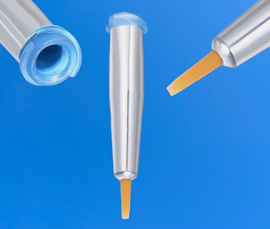 2mm Wide Brush Tip Round Bristle Luer Lock AD-1001 Adhesive Dispensing Ltd
