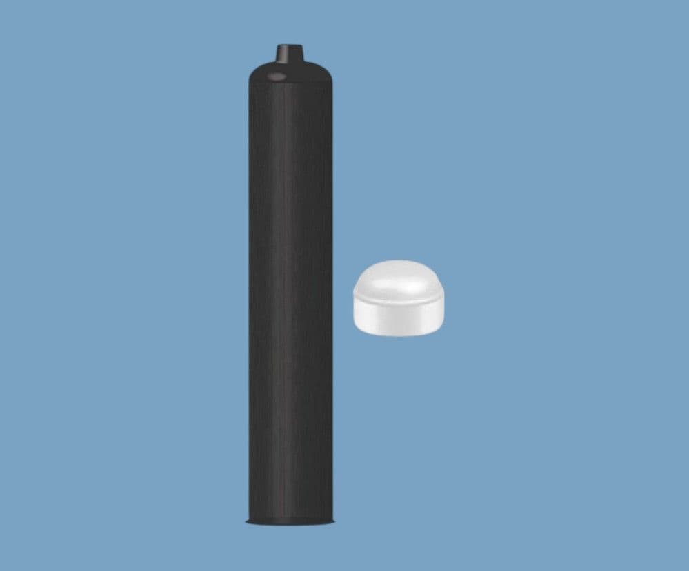 32oz Black Cartridge and Plunger Kit HDPE TS32CKIT-BP Adhesive ...