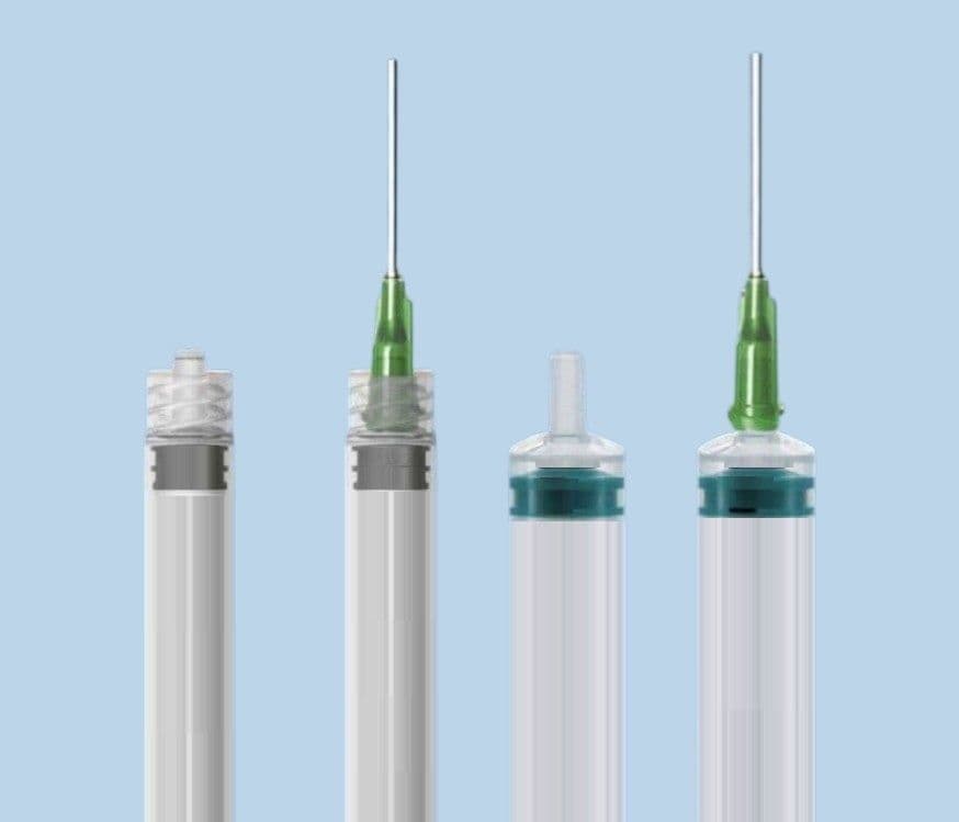 3cc size clear manual syringe assembly luer lock MS403LL-1 Adhesive ...