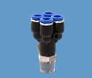4 Way Threaded Air Manifold Push Fit AD4-25PF