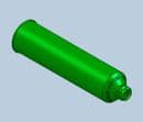 6oz Pyles Green Cartridge HDPE 950-60-CA-GREEN