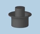 Black Snap-On Cartridge Tip Cap TS5P-BLACK-1000