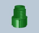 Green Threaded Cartridge Tip Cap TS6P-GREEN-1000