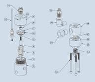 Material Outlet Block TS934A Valve 934A-000-003 Adhesive Dispensing