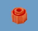 Orange Luer Lock Round Tip Cap 800-ORTC