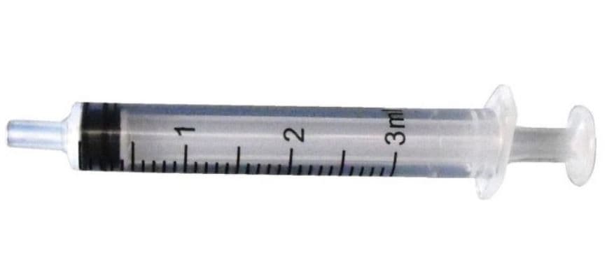 3cc size clear manual syringe assembly luer lock Part MS403LL-1 ...