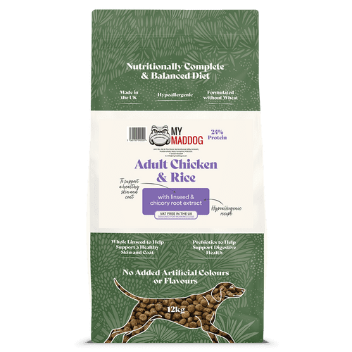 12kg Adult Chicken & Rice - Hypoallergenic  - Complete Dog Food