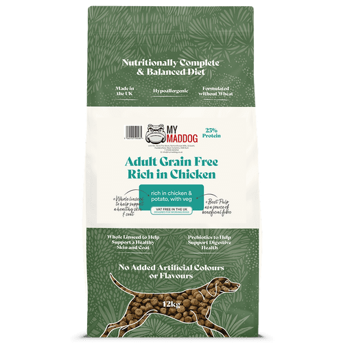 12kg Adult Grain Free Rich in Chicken & Potato with  Veg - Hypoallergenic - Complete Dog Food