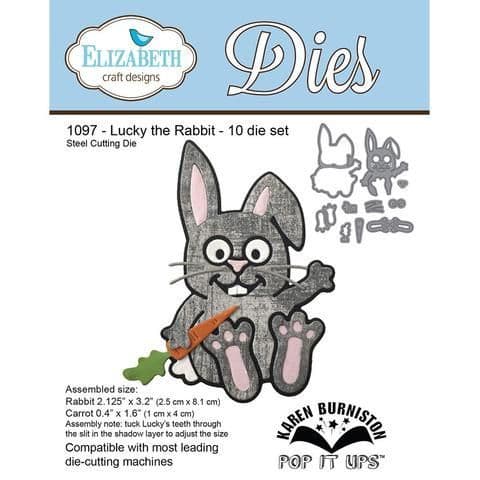 1097 ~ LUCKY THE RABBIT ~ Dies by Elizabeth Craft Designs