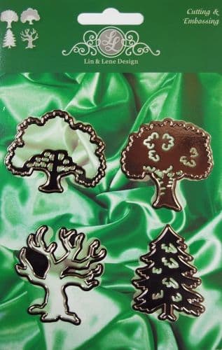 1201-0017 ~ 4 TREES~ Cutting, Embossing.
