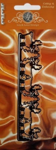 1201-0027~ REINDEER BORDER ~ Cutting, Embossing.