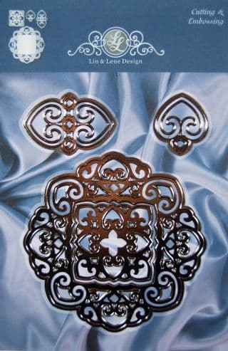 1201-0055 ~ HEART FILAGREE SQUARES ~ Cutting, Embossing.