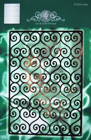 1201-0057 ~ SWIRL BACKGROUND ~ Embossing Template.