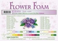 25.4254 ~ A4 Flower Foam - Dark Violet ~ 10 Sheets ~ by Leane Creatief Dies