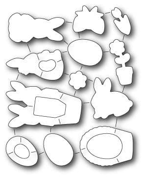 32169 ~ SPRINGTIME BUNNIES DIE SET ~ Open Studio by Memory Box dies