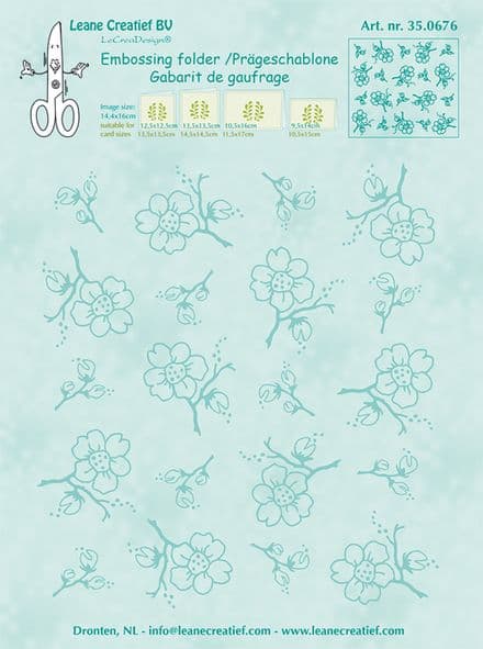35.0676 ~ BLOSSOM ~ Embossing Folder ~ Leane Creatief BV