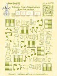 35.1703 ~ BACKGROUND MUSIC ~ embossing folder ~ Leane Creatief BV