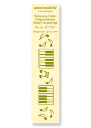 35.1734 ~ BORDER MUSIC ~ border embossing folder ~ Leane Creatief BV