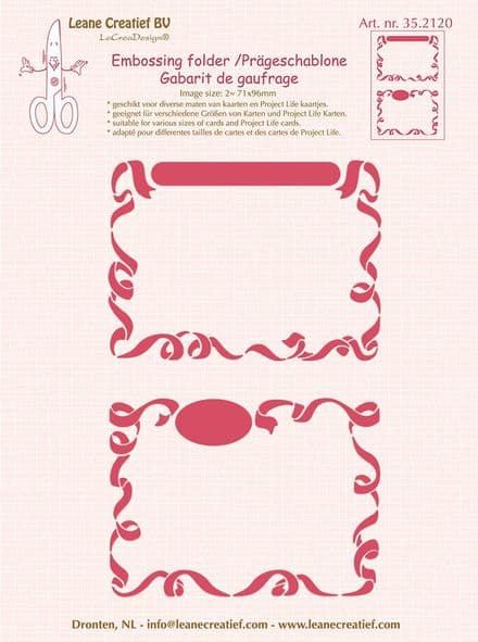 35.2120 ~ FRAMES ~ embossing folder ~ Leane Creatief BV