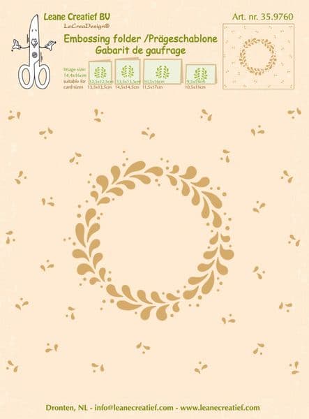 35.9760 ~ FRAME ~ embossing folder ~ Leane Creatief BV