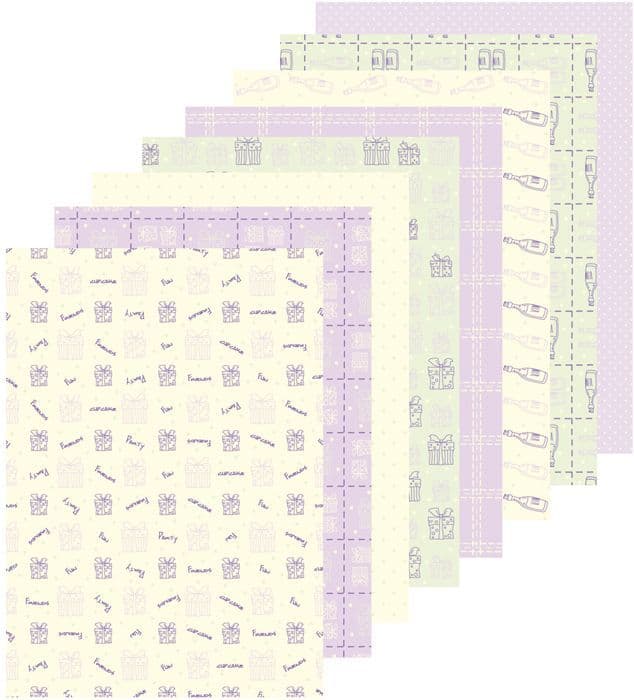 51.8824  ~ PRESENTS and BOTTLES ~ A5 Design Paper Assortment 16