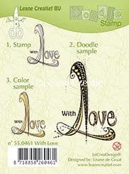 55.0461 ~ WITH LOVE ~ Leane Creatief Clear Stamp