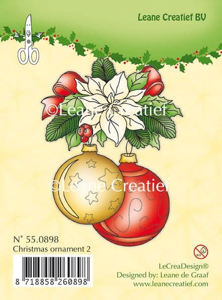 55.0898 ~ CHRISTMAS ORNAMENTS 2 ~ Leane Creatief Clear Stamp