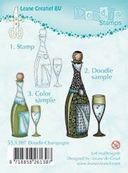 55.1307 ~ DOODLE CHAMPAGNE ~ Leane Creatief Clear Stamp