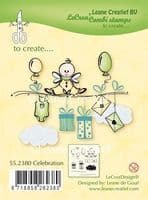 55.2380 ~ CELEBRATION ~ Leane Creatief Clear Stamp