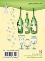55.2403 ~ WINE PARTY ~ Leane Creatief Clear Stamp